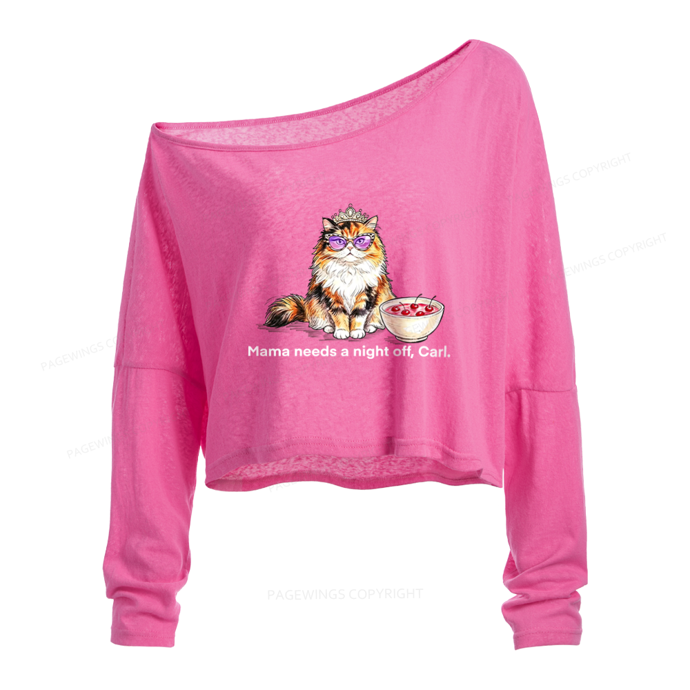 Pagewings Sci Fi Bookish Slouchy Long Sleeve Off Shoulder T-shirt