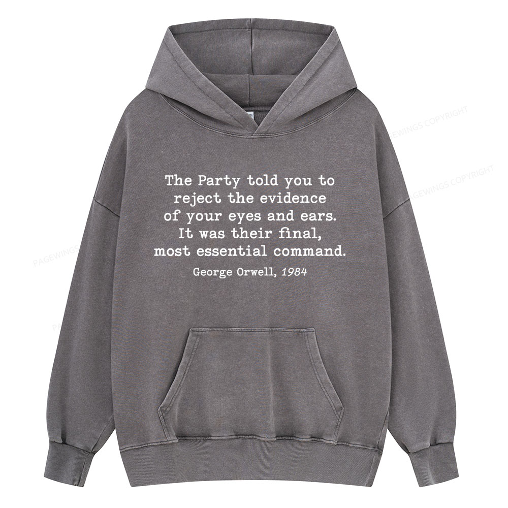Pagewing It Was Their Final Most Essential Command Unisex Washed Hoodie