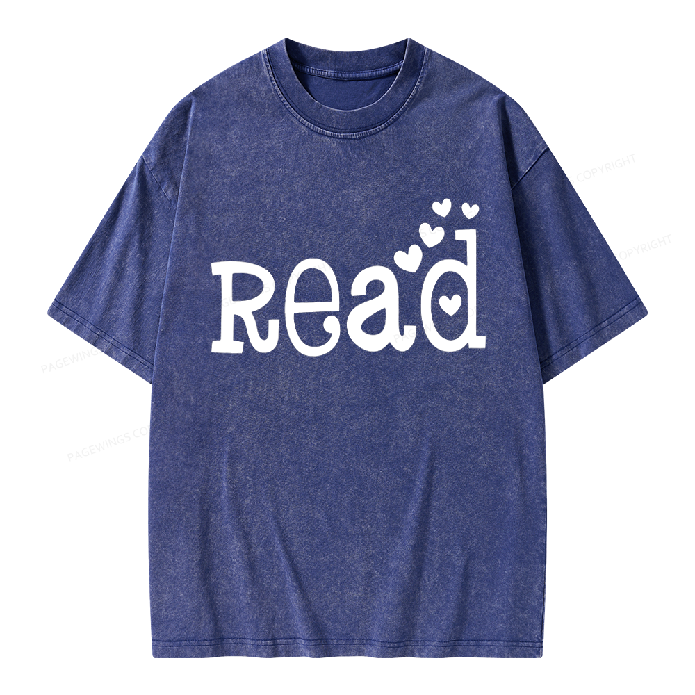Pagewings Read More Books Unisex Washed T-shirt