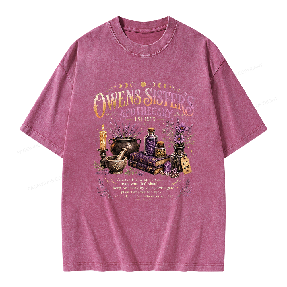 Pagewings Mystical Witchy Unisex Washed T-shirt
