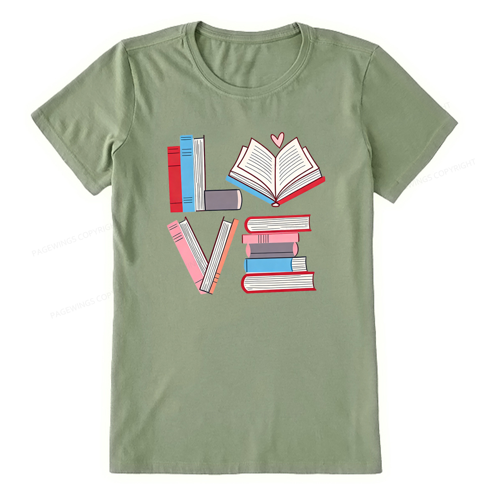 Pagewings Books Lovers Valentines Unisex Classic T-shirt