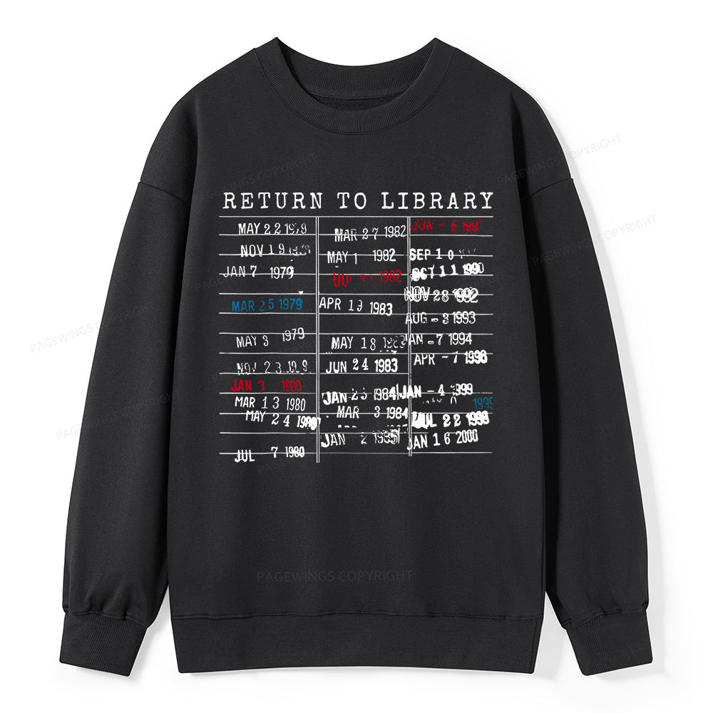 Pagewing Return To Library Unisex Classic Sweatshirt