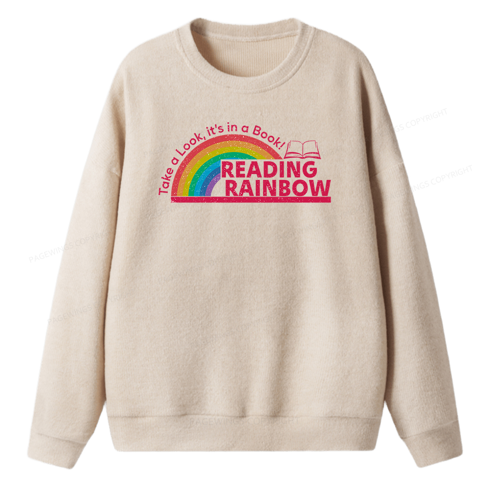 Pagewings Reading Rainbow Unisex Knit Sweatshirt