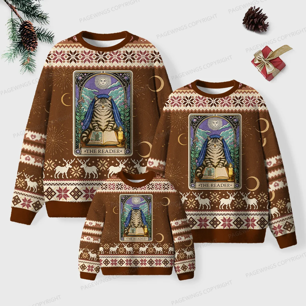Pagewings The Reader Unisex Ugly Knit Sweatshirt