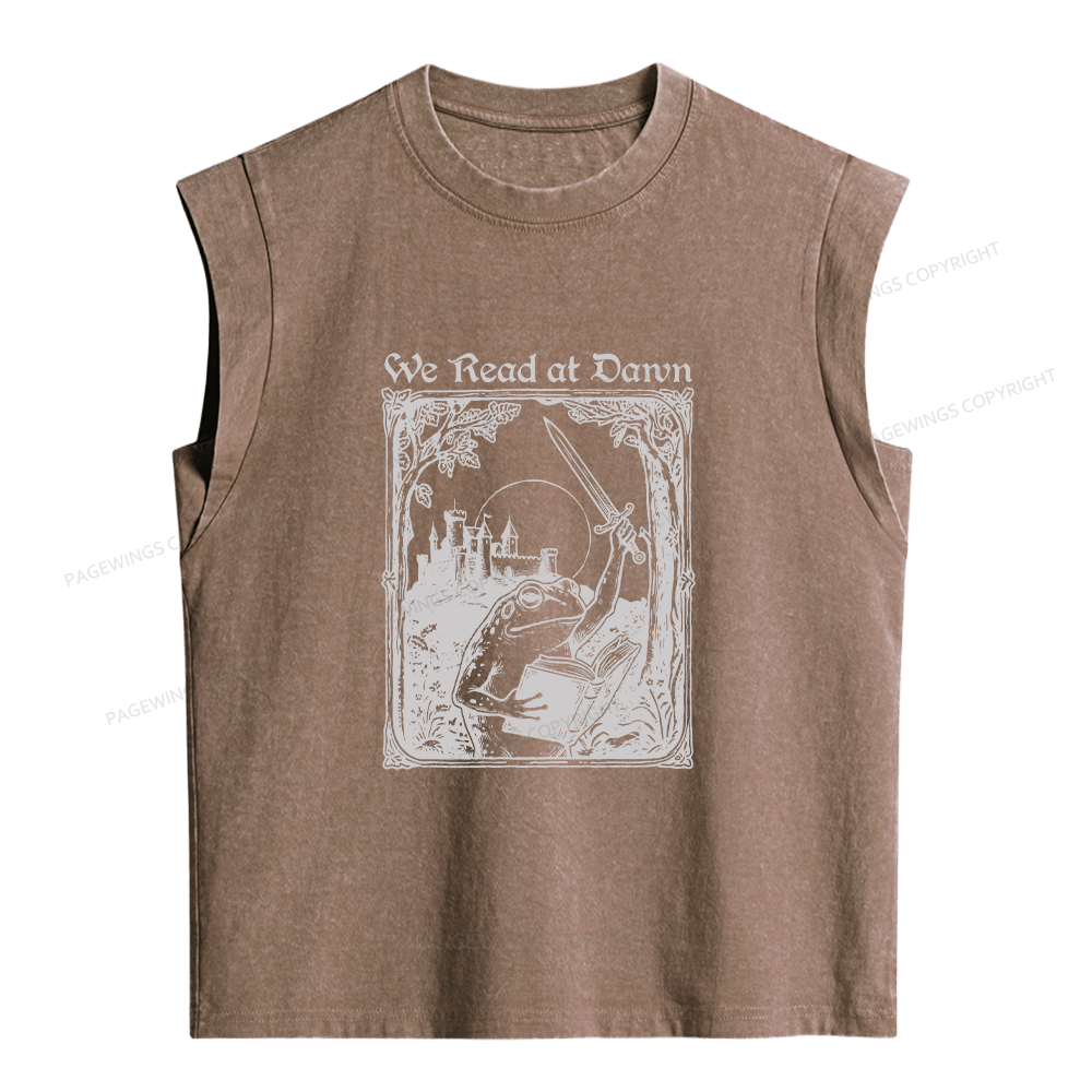 Pagewings We Read At Dawn Women's Washed Tank Top