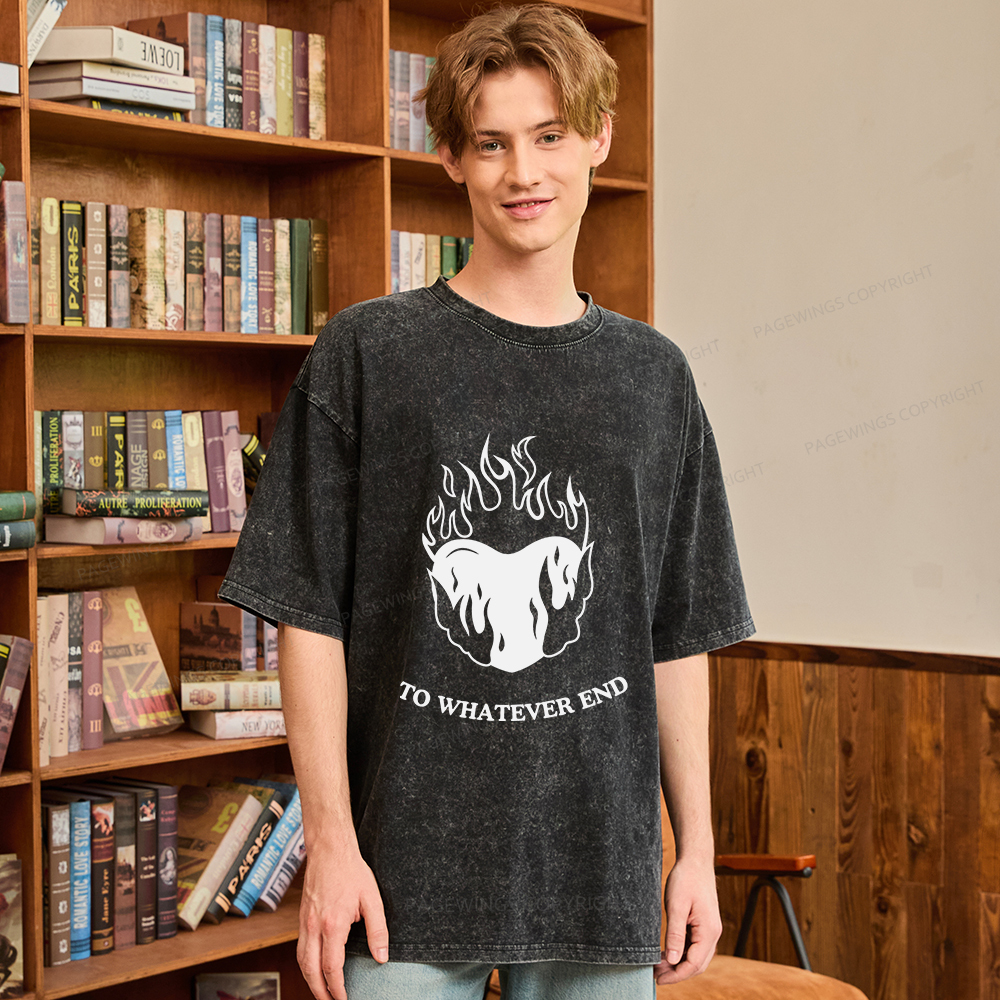 Pagewings Fireheart Unisex Washed T-shirt