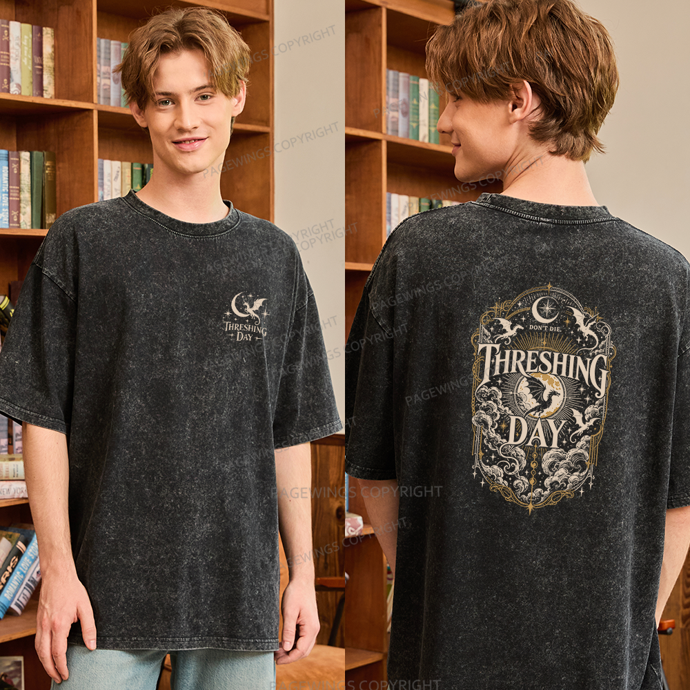 Pagewings Fantasy Book Lover Unisex Washed T-shirt