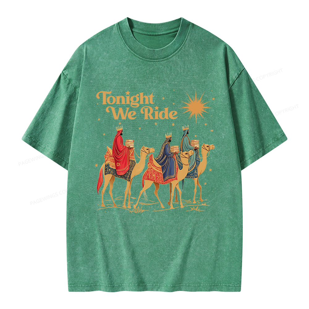 Pagewings Tonight We Ride Unisex Washed T-shirt