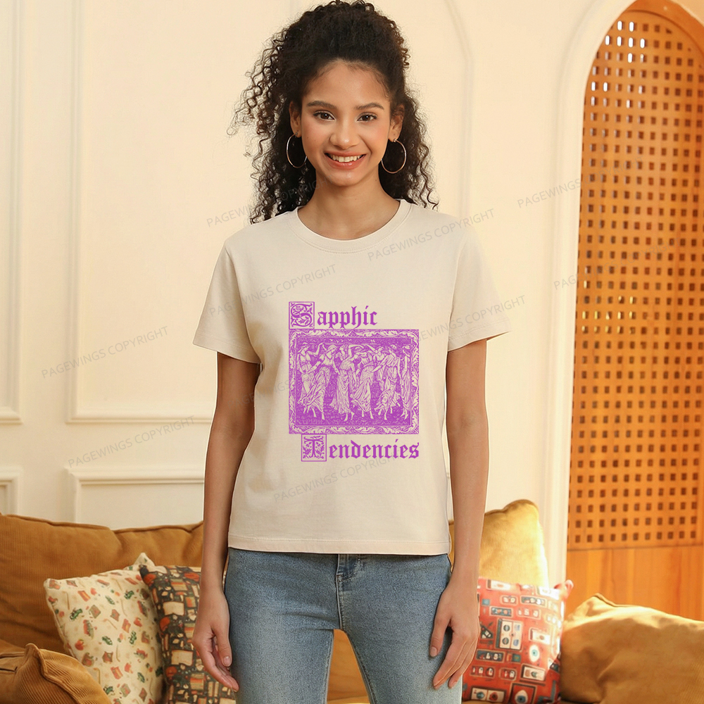 Pagewings Sapphic Tendencies Women's Washed T-shirt