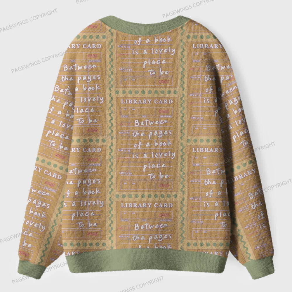 Pagewings Library Card Unisex Ugly Cardigan Sweaters