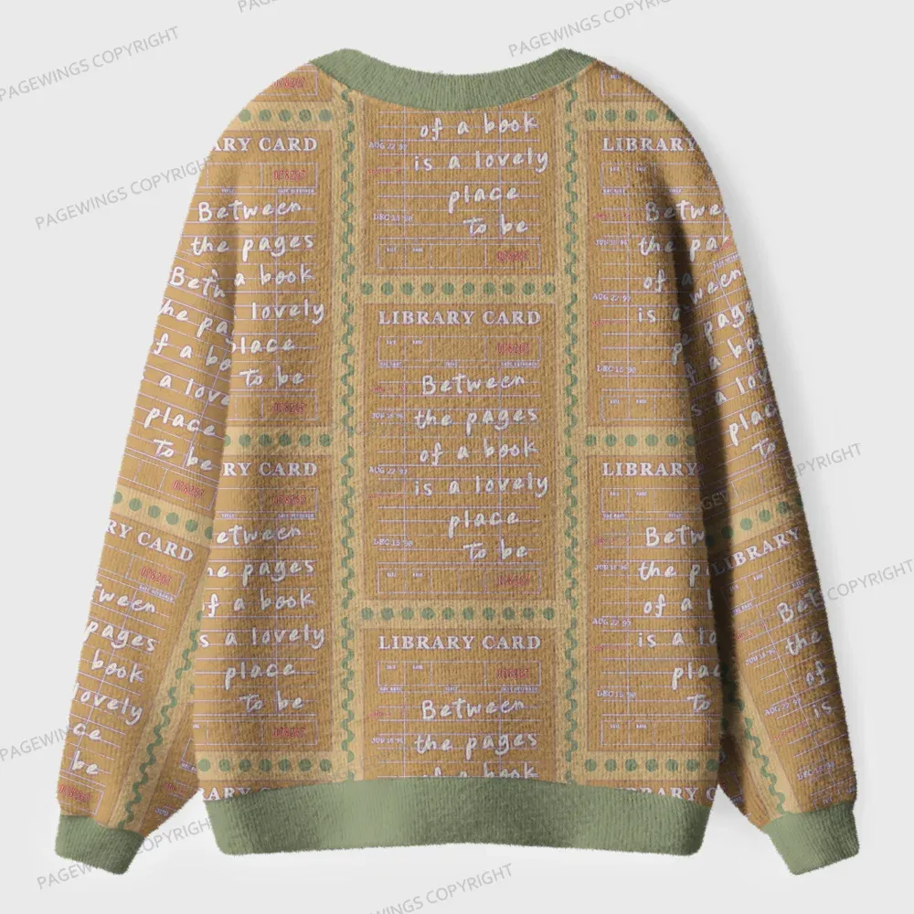 Pagewings Library Card Unisex Ugly Cardigan Sweaters
