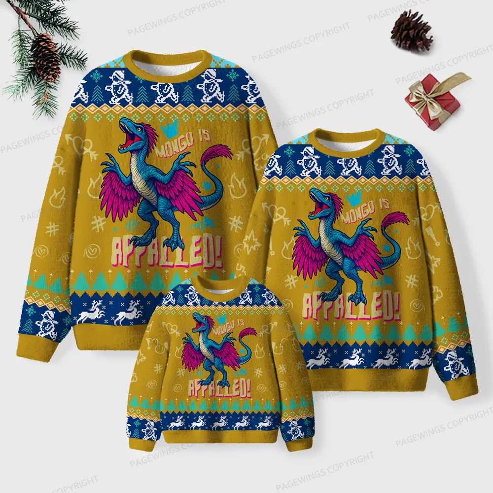 Pagewings Mongo Is Appalled Unisex Ugly Knit Sweatshirt