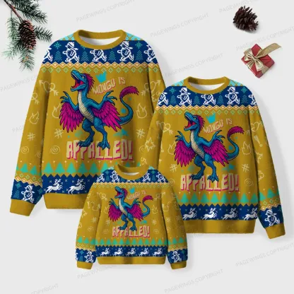 Pagewings Mongo Is Appalled Unisex Ugly Knit Sweatshirt