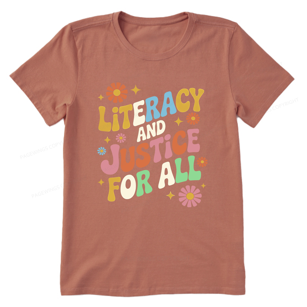 Pagewings Literacy And Justice For All Unisex Classic T-shirt