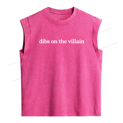 Pagewings Dibs On The Villain Women's Washed Tank Top