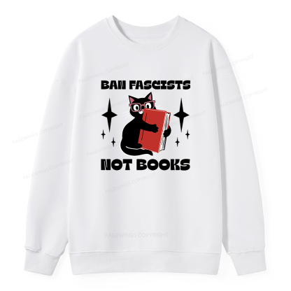 Pagewings Ban Fascists Not Books Unisex Classic Sweatshirt