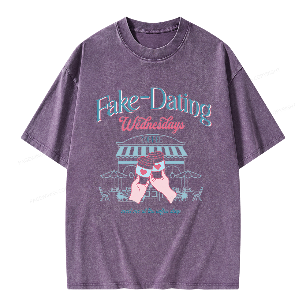 Pagewings Romance Readers Unisex Washed T-shirt
