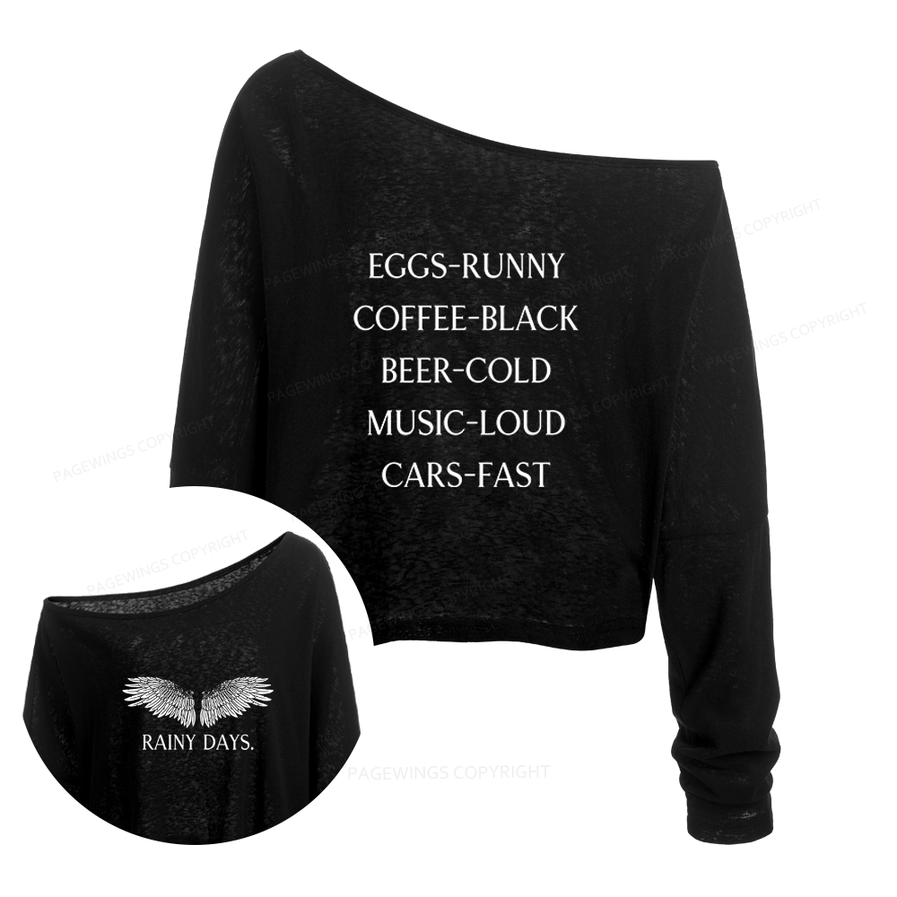 Pagewings Romance Literature Nerd Slouchy Long Sleeve Off Shoulder T-shirt