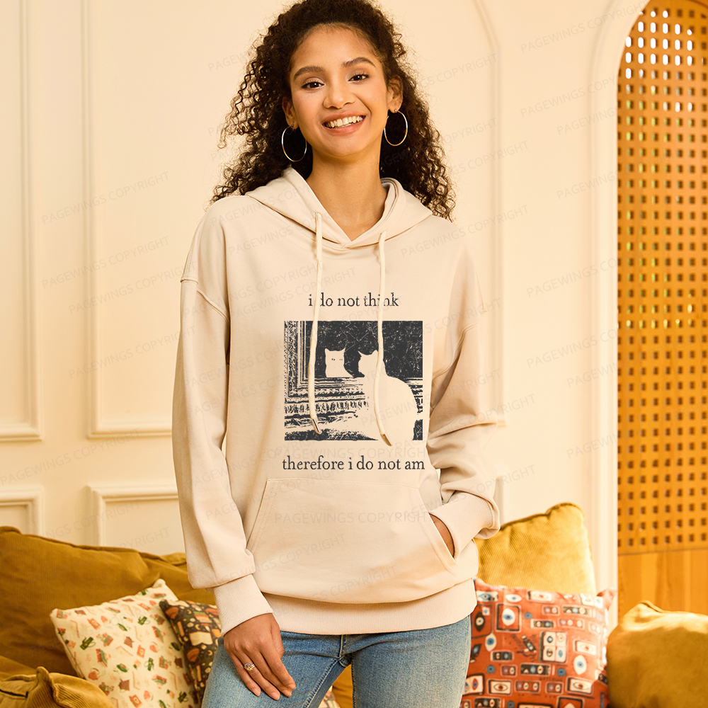 Pagewings I Do Not Think Therefore I Do Not Am Unisex Classic Hoodie