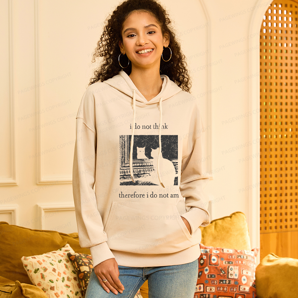 Pagewings I Do Not Think Therefore I Do Not Am Unisex Classic Hoodie