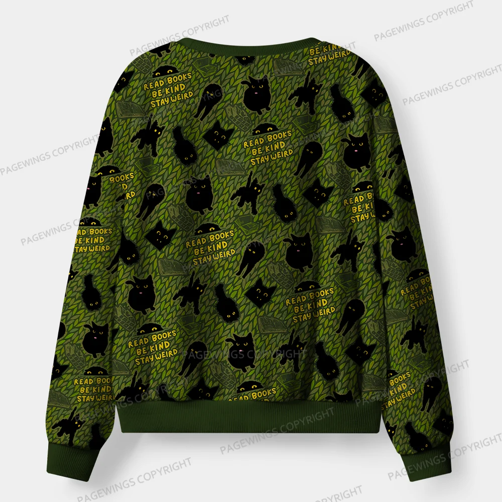 Pagewings Read Books Be Kind Stay Weird Unisex Flannel Pajama Set