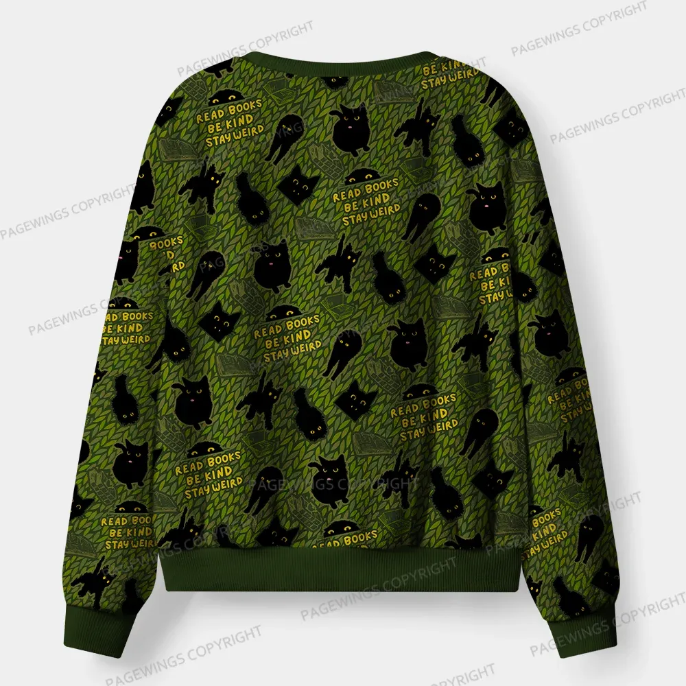 Pagewings Read Books Be Kind Stay Weird Unisex Flannel Pajama Set