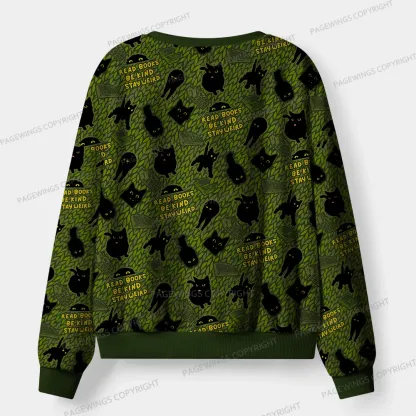 Pagewings Read Books Be Kind Stay Weird Unisex Flannel Pajama Set