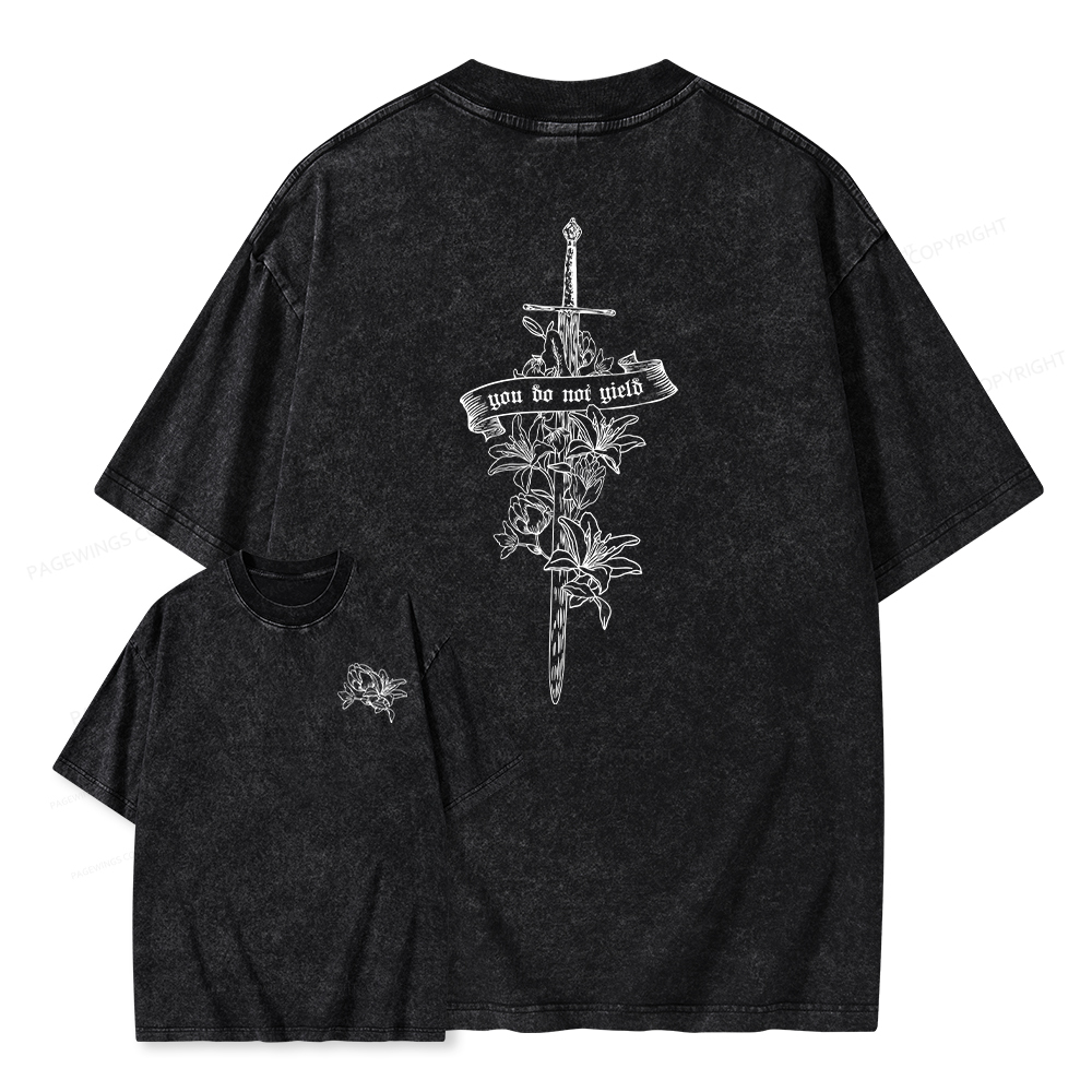Pagewings You Do Not Yield Unisex Washed T-shirt