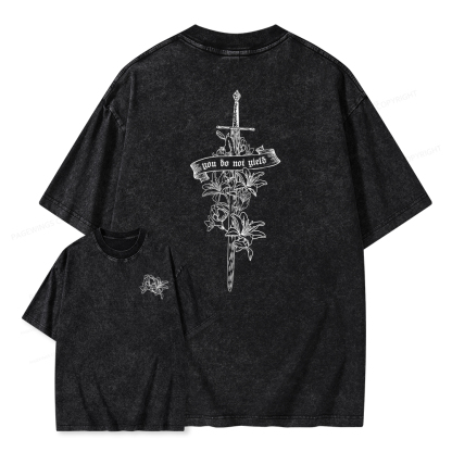 Pagewings You Do Not Yield Unisex Washed T-shirt