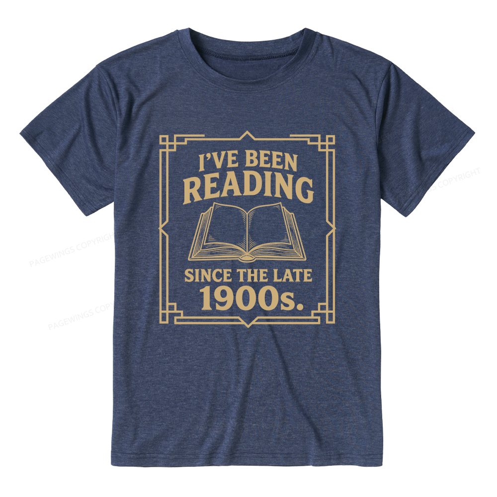 Pagewings I’ve Been Reading Since The Late 1900s Unisex Heather T-Shirt