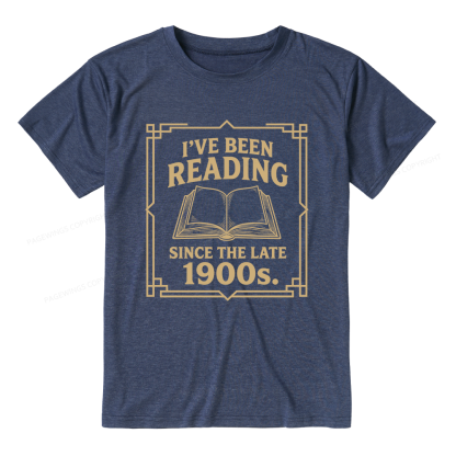 Pagewings I’ve Been Reading Since The Late 1900s Unisex Heather T-Shirt