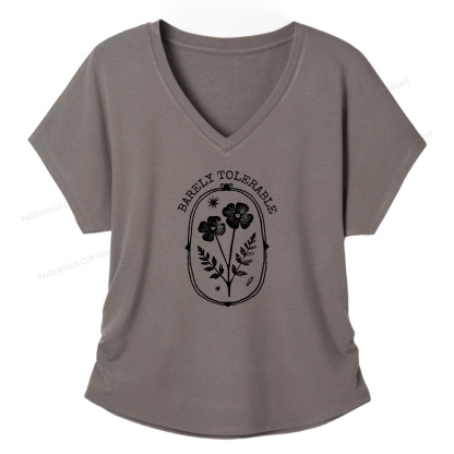 Pagewings Barely Tolerable Soft Women's Modal V-neck T-shirt