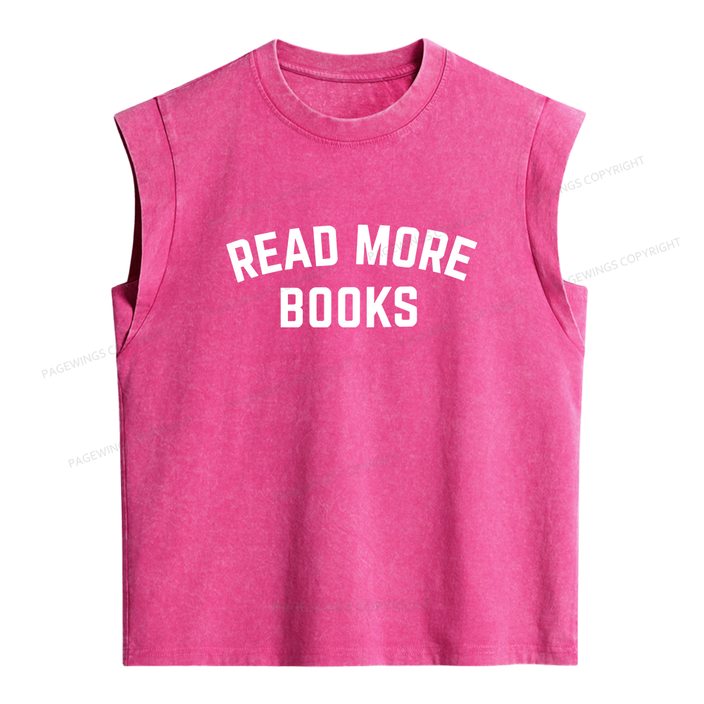 Pagewings Read More Books Women's Washed Tank Top