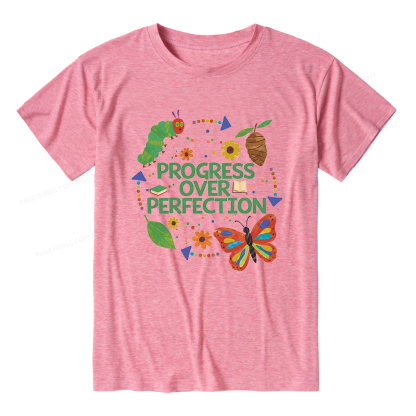 Pagewing Progress Over Perfection Unisex Heather T-Shirt