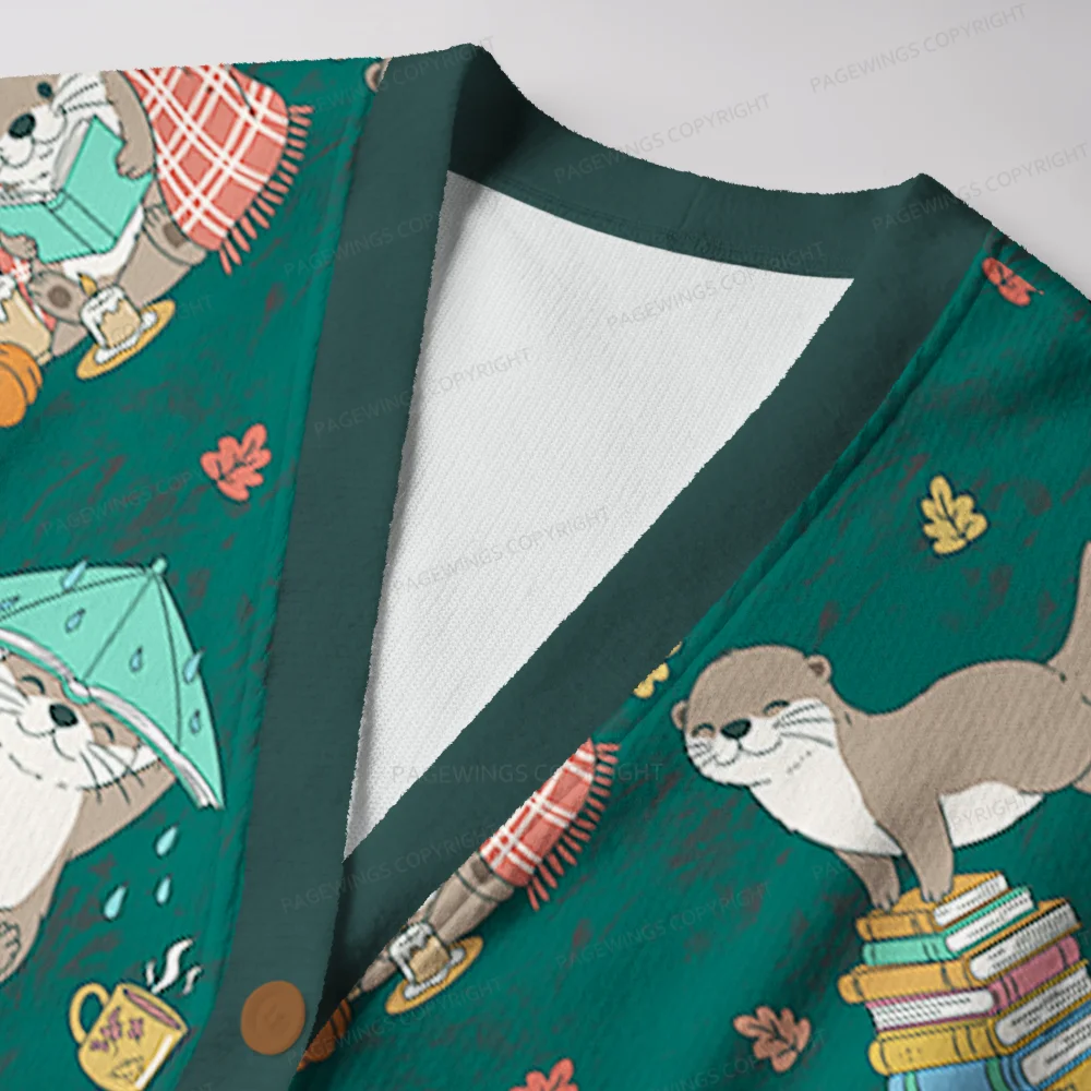 Pagewings Book Lover Unisex Ugly Cardigan Sweaters