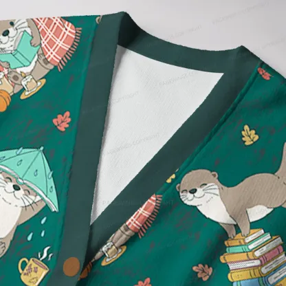 Pagewings Book Lover Unisex Ugly Cardigan Sweaters