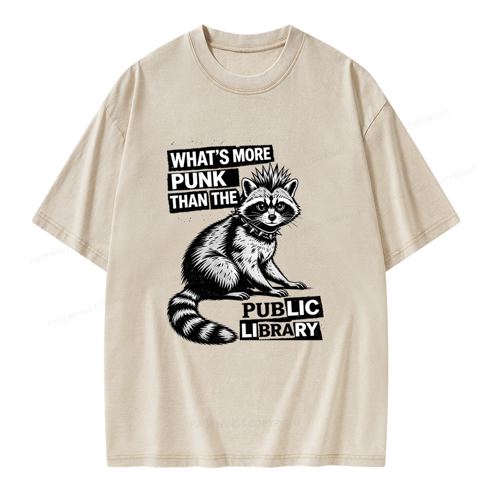 Pagewings What's More Punk Than The Public Library Unisex Washed T-shirt