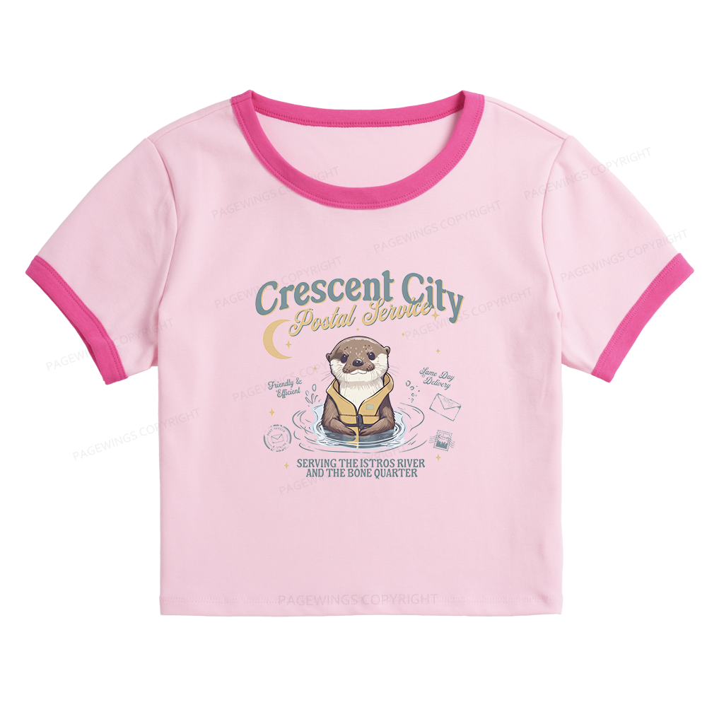 Pagewing Reading Fantasy Bookish Baby Tee Cropped Ringer T-Shirt