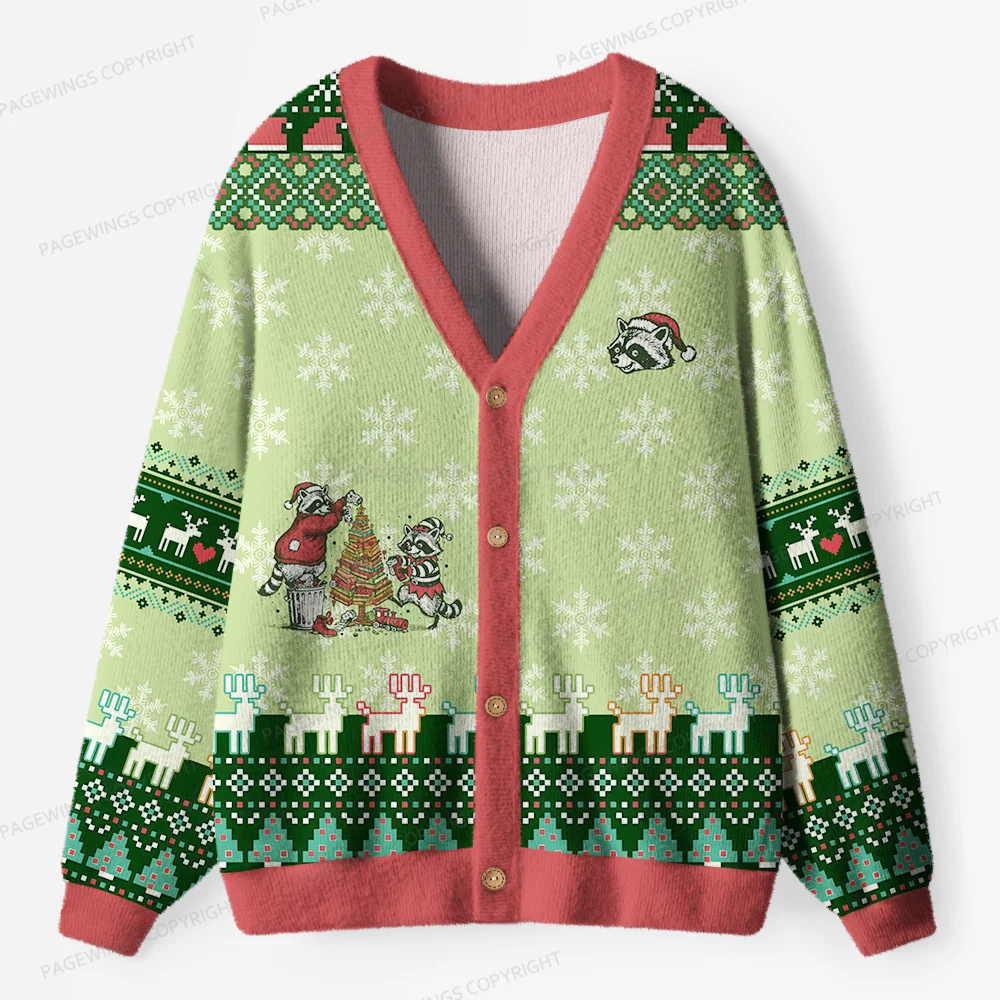 Pagewings From The Windows To The Walls I'm About To Deck These Halls Unisex Ugly Cardigan Sweaters