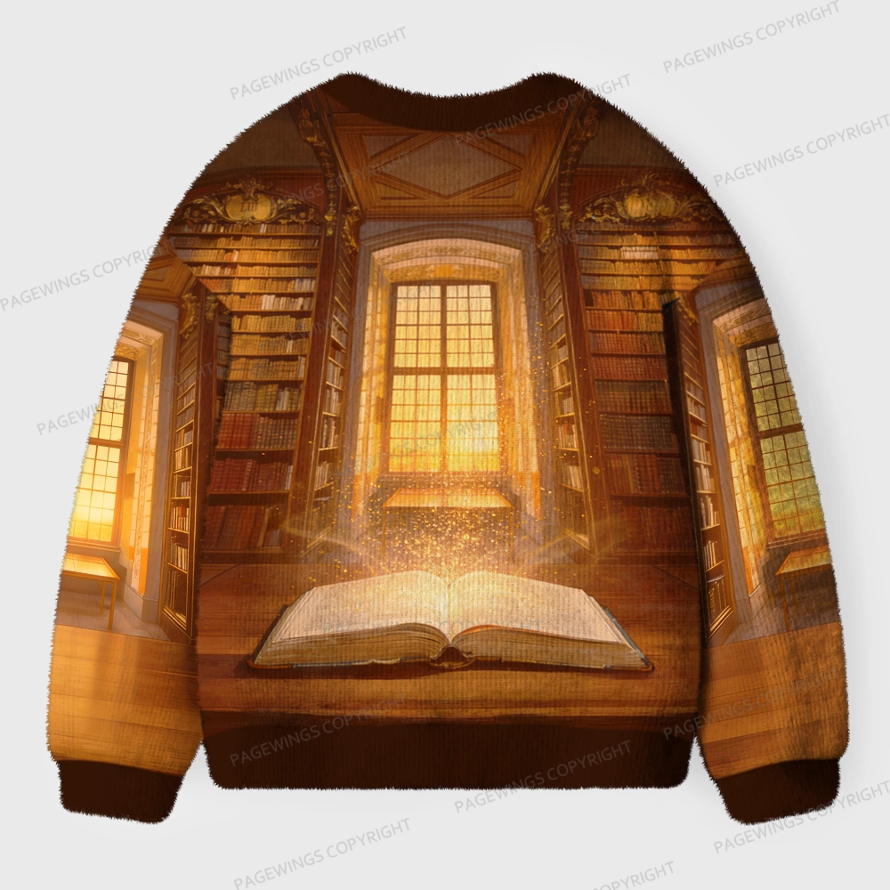 Pagewings Library Unisex Ugly Cardigan Sweaters