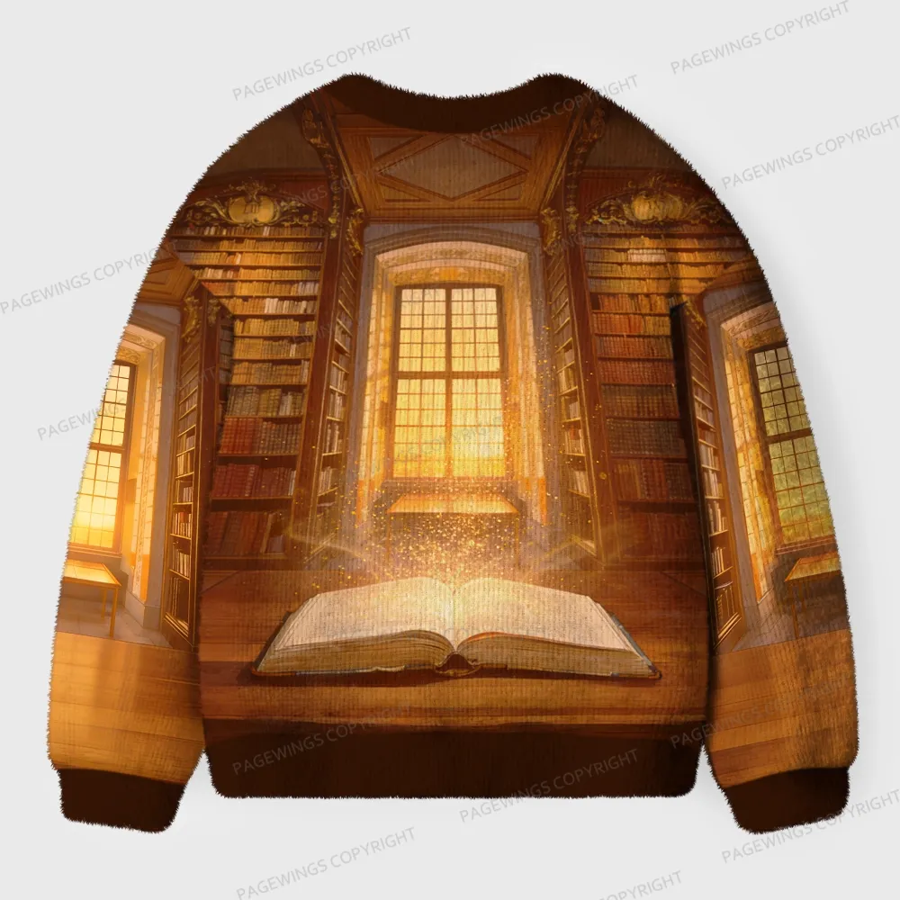 Pagewings Library Unisex Ugly Cardigan Sweaters
