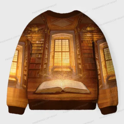 Pagewings Library Unisex Ugly Cardigan Sweaters