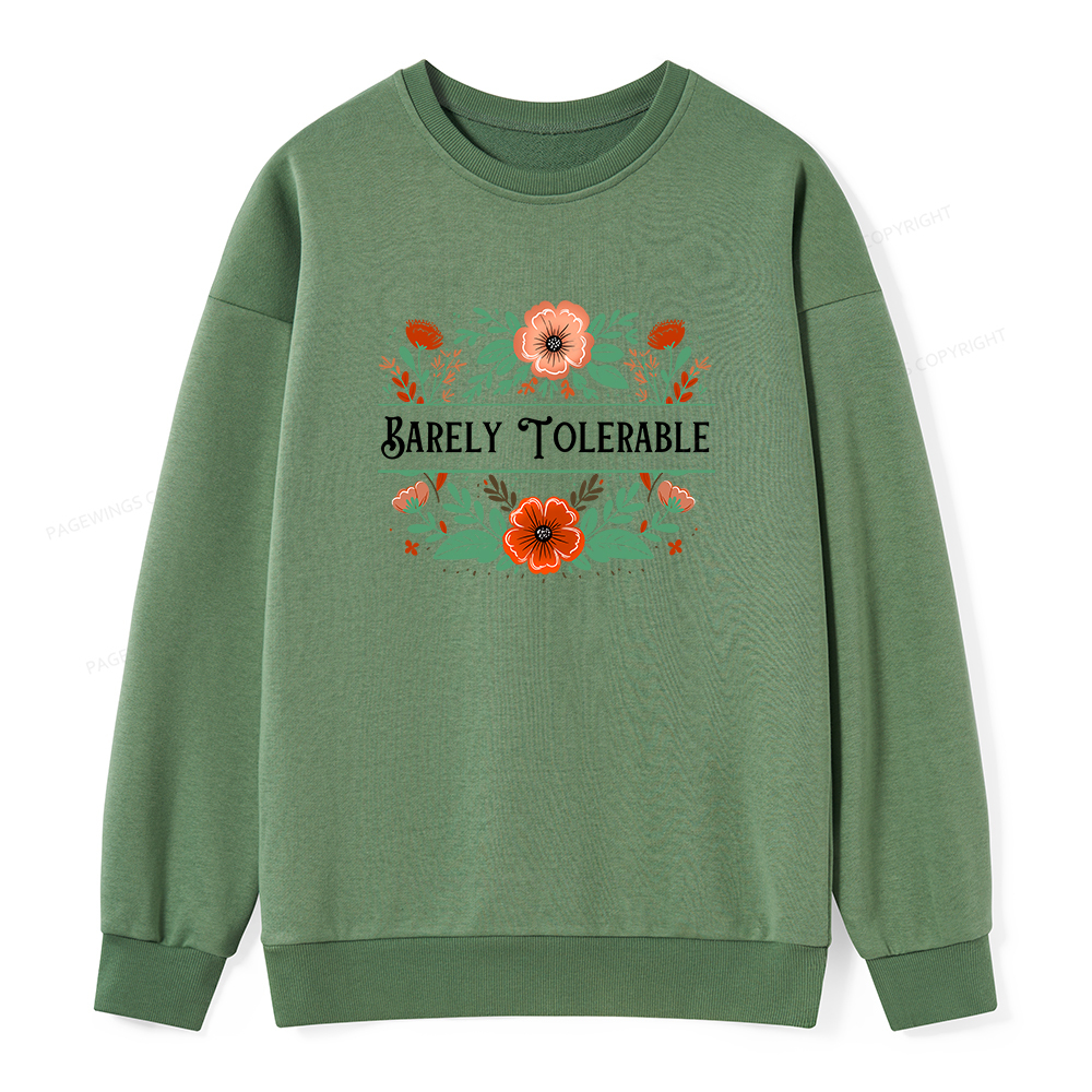 Pagewings Barely Tolerable Book Lover Unisex Classic Sweatshirt