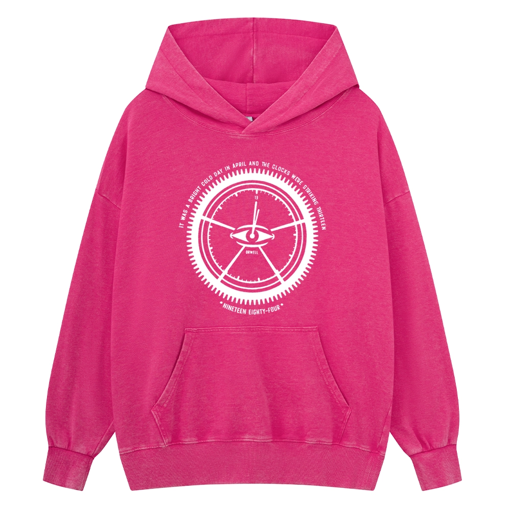 Pagewings Nineteen Eighty-Four Unisex Washed Hoodie