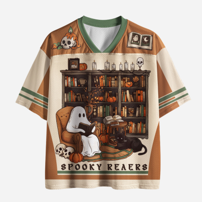 Pagewings Spooky Readers Unisex Mesh Jersey