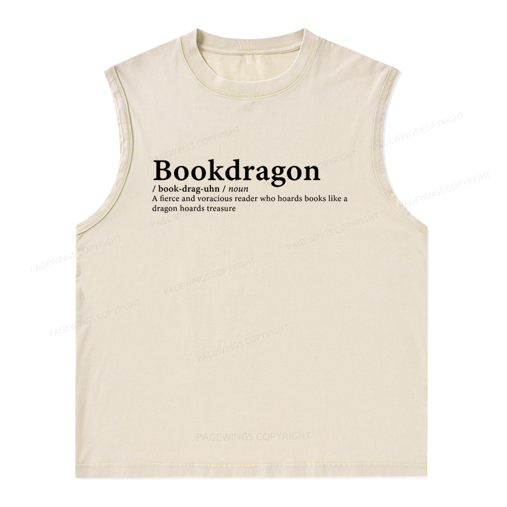 Pagewings Bookdragon: Journey Through Words book lover  Unisex Washed Tank Top