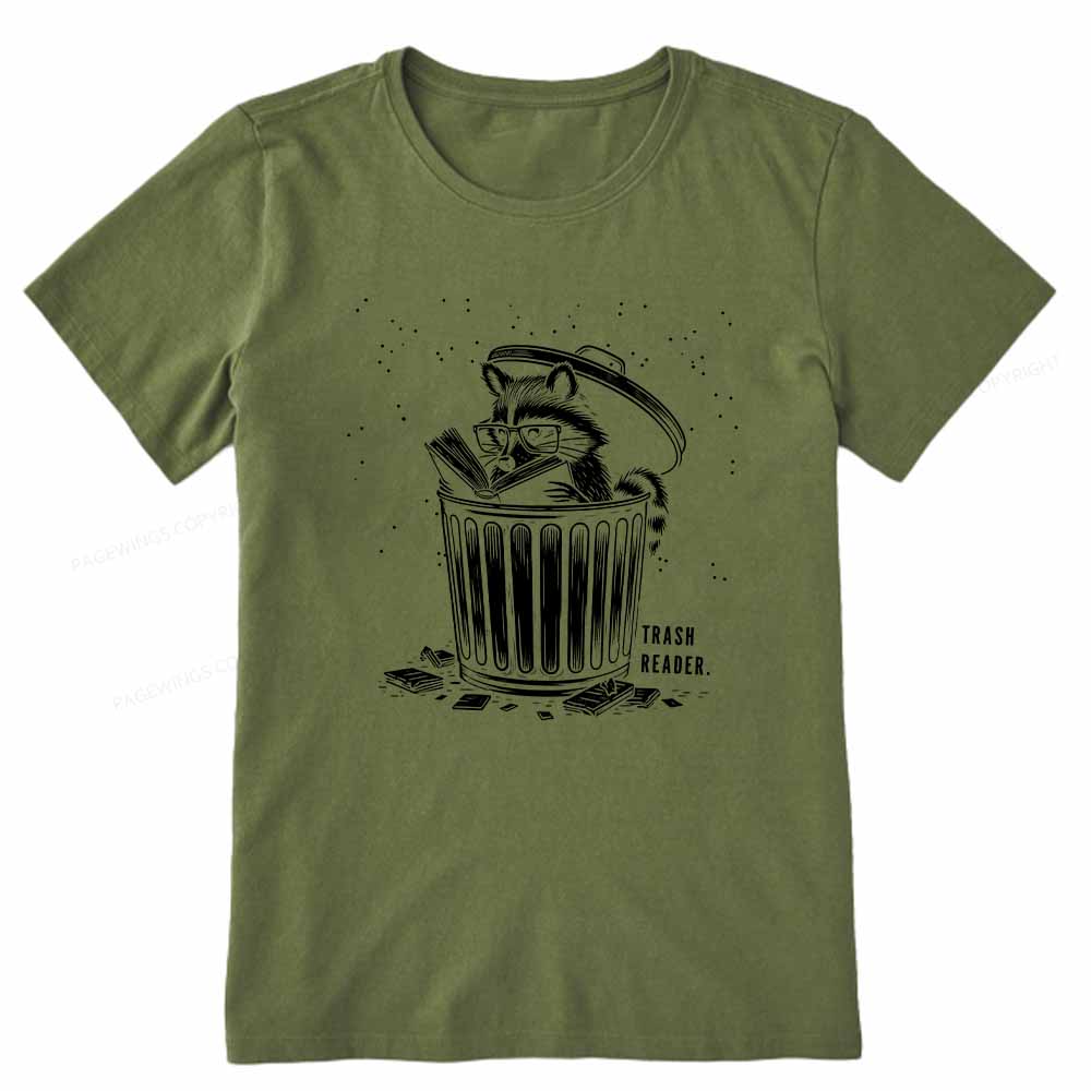 Pagewings Trash Reader Raccoon - Book Quote Unisex Classic T-shirt