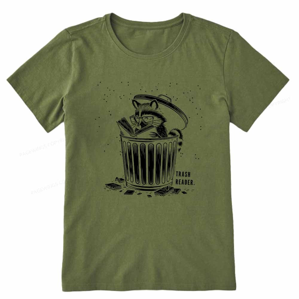 Pagewings Trash Reader Raccoon - Book Quote Unisex Classic T-shirt