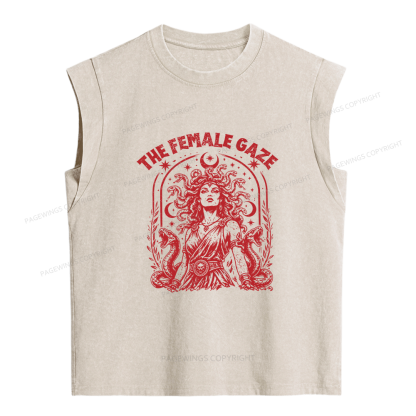Pagewings Vintage Medusa Feminist Women's Washed Tank Top