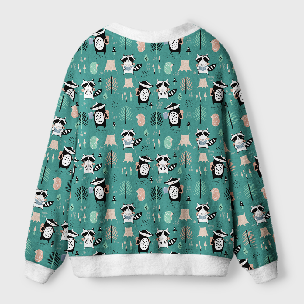 Pagewings Winter Bookish Vibes Light Knit Unisex Cardigan Sweaters